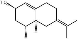 (2S)-2,3,4,4a,5,6,7,8-Octahydro-4β,4aβ-dimethyl-6-(1-methylethylidene)naphthalen-2β-ol Struktur