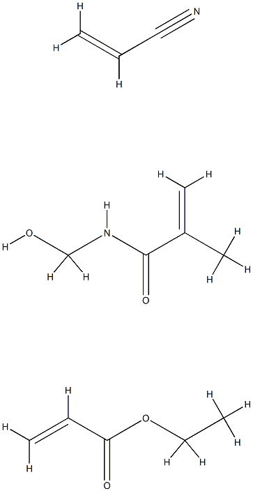 2-丙烯酸乙酯与N-(羟甲基)-2-甲基-2-丙烯酰胺和2-丙烯腈的聚合物,57447-94-6,结构式