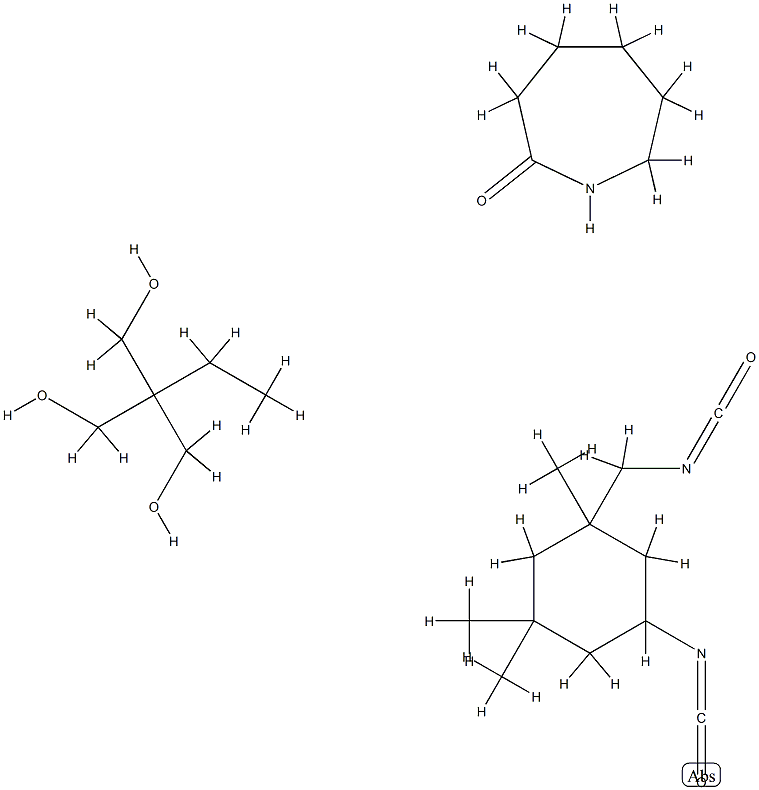 2H-Azepin-2-one, hexahydro-, polymer with 2-ethyl-2-(hydroxymethyl)-1,3-propanediol and 5-isocyanato-1-(isocyanatomethyl) -1,3,3-trimethylcyclohexane Structure