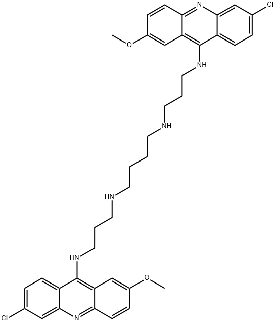 Acridine hoModiMer [Bis-(6-chloro-2-Methoxy-9-acridinyl)sperMine] Struktur