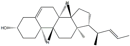 (3β,22E)-Chola-5,22-dien-3-ol Struktur
