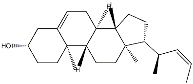 (3β,22Z)-Chola-5,22-dien-3-ol 结构式