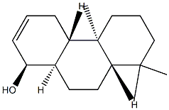 (1S)-1,4,4aβ,4b,5,6,7,8,8aβ,9,10,10aα-Dodecahydro-4bα,8,8-trimethylphenanthren-1β-ol Struktur