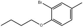 1-ブロモ-2-N-ブチルオキシ-5-メチルベンゼン 化学構造式