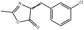 5(4H)-Oxazolone, 4-[(3-chlorophenyl)Methylene]-2-Methyl- Struktur