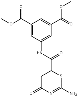 dimethyl 5-{[(2-amino-4-oxo-5,6-dihydro-4H-1,3-thiazin-6-yl)carbonyl]amino}isophthalate,577767-35-2,结构式