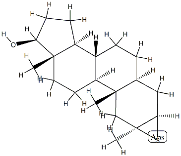 2β,3β-Epithio-2-methyl-5α-androstan-17β-ol Structure