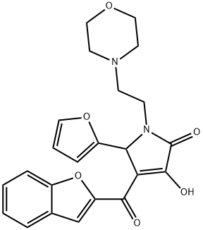 2H-Pyrrol-2-one,4-(2-benzofuranylcarbonyl)-5-(2-furanyl)-1,5-dihydro-3-hydroxy-1-[2-(4-morpholinyl)ethyl]-(9CI),578699-20-4,结构式