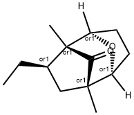 9-Oxatricyclo[4.2.1.12,5]decan-10-one,3-ethyl-2,5-dimethyl-,(1R,2R,3R,5S,6S)-rel-(9CI) Struktur