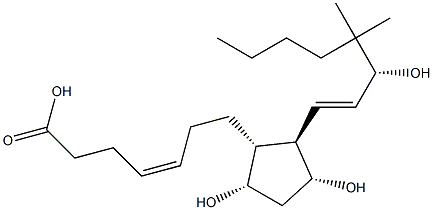 16,16-dimethyl-delta(4)-prostaglandin F1alpha Struktur