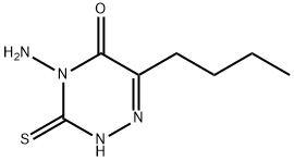 3-硫-4-氨基-6-叔丁基-1,2,4-三嗪-5-酮, 57989-76-1, 结构式