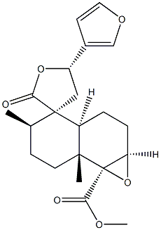 (1'aR,3R,3'aβ,5S)-5-(3-Furyl)-1'a,2',3',3'a,4,5,5',6',7',7'a-decahydro-5'α,7'aα-dimethyl-2-oxospiro[furan-3(2H),4'(7'bH)-naphth[1,2-b]oxirene]-7'bβ-carboxylic acid methyl ester Structure