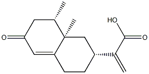 (2R)-1,2,3,4,6,7,8,8a-Octahydro-8α,8aα-dimethyl-α-methylene-6-oxo-2-naphthaleneacetic acid Struktur