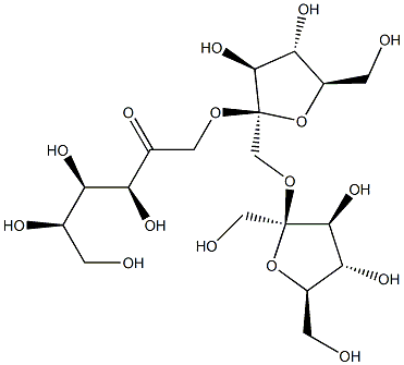 O-beta-D-Fructofuranosyl-(2-1)-O-beta-D-fructofuranosyl-(2-1)-D-fructose Struktur