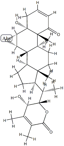 (22S,23S)-6α,7α-Epoxy-5,22,23-trihydroxy-1-oxo-5α-ergosta-2,24-dien-26-oic acid δ-lactone 结构式