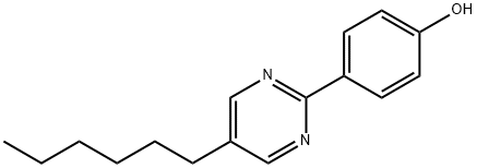 5-Hexyl-2-(4-hydroxyphenyl)-pyr 化学構造式