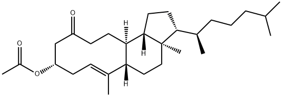 (E)-3β-Acetoxy-5,10-secocholest-1(10)-en-5-one Struktur