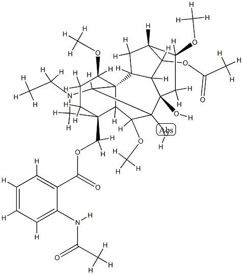 4-[[[2-(Acetylamino)benzoyl]oxy]methyl]-20-ethyl-1α,6β,16β-trimethoxyaconitane-7,8,14α-triol 14-acetate|化合物 T29784