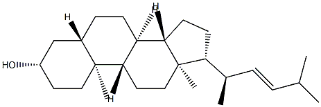 (22E)-24,24-Dimethyl-5α-chol-22-en-3β-ol Struktur