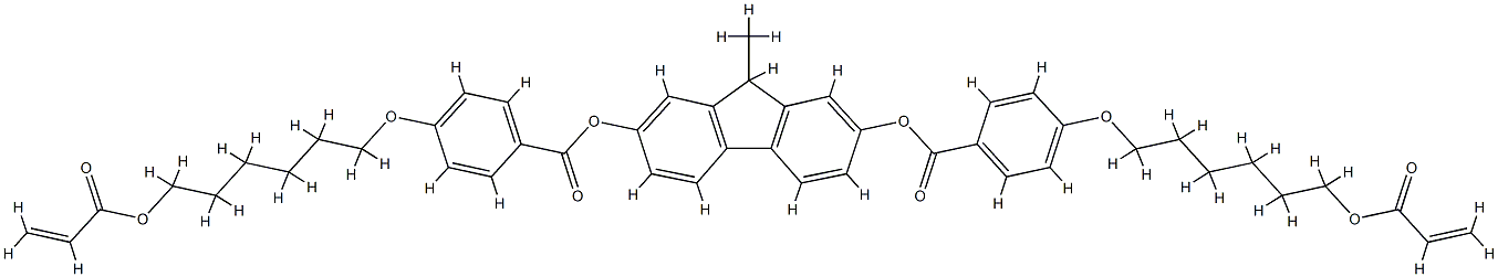 4-[[6-(1-oxo-2-propenyl)oxy]hexyl]oxy]-benzoic acid,9-methyl-9H-fluorene-2,7-diyl ester 结构式