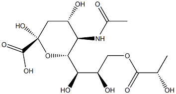 N-acetyl-9-O-lactylneuraminic acid Struktur