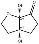 6H-Cyclopenta[b]furan-6-one, hexahydro-3a,6a-dihydroxy-, (3aR,6aR)-rel- (9CI),587875-10-3,结构式