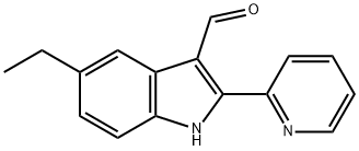 1H-Indole-3-carboxaldehyde,5-ethyl-2-(2-pyridinyl)-(9CI) Structure