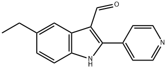 1H-Indole-3-carboxaldehyde,5-ethyl-2-(4-pyridinyl)-(9CI),588669-88-9,结构式