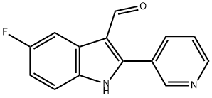 1H-Indole-3-carboxaldehyde,5-fluoro-2-(3-pyridinyl)-(9CI),588670-34-2,结构式
