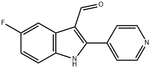 1H-Indole-3-carboxaldehyde,5-fluoro-2-(4-pyridinyl)-(9CI),588670-35-3,结构式