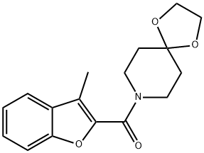1,4-Dioxa-8-azaspiro[4.5]decane,8-[(3-methyl-2-benzofuranyl)carbonyl]-(9CI) Structure