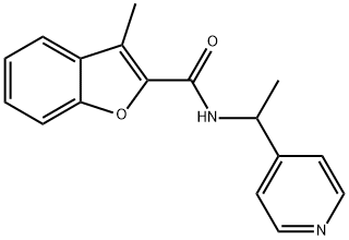 2-Benzofurancarboxamide,3-methyl-N-[1-(4-pyridinyl)ethyl]-(9CI) Structure
