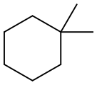 1,1-ジメチルシクロヘキサン 化学構造式