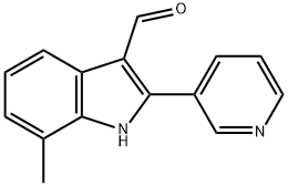1H-Indole-3-carboxaldehyde,7-methyl-2-(3-pyridinyl)-(9CI) Structure