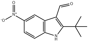 1H-Indole-3-carboxaldehyde,2-(1,1-dimethylethyl)-5-nitro-(9CI) Structure