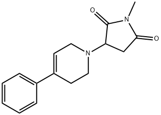 2,5-Pyrrolidinedione,3-(3,6-dihydro-4-phenyl-1(2H)-pyridinyl)-1-methyl-(9CI),590378-78-2,结构式