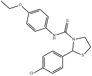 3-Thiazolidinecarbothioamide,2-(4-chlorophenyl)-N-(4-ethoxyphenyl)-(9CI),590378-89-5,结构式