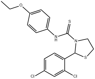 3-Thiazolidinecarbothioamide,2-(2,4-dichlorophenyl)-N-(4-ethoxyphenyl)-(9CI),590379-22-9,结构式
