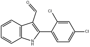 2-(2,4-二氯苯基)-1H-吲哚-3-甲醛,590390-82-2,结构式