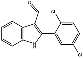 2-(2,5-二氯苯基)-1H-吲哚-3-甲醛,590390-83-3,结构式