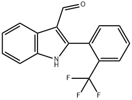 1H-Indole-3-carboxaldehyde,2-[2-(trifluoromethyl)phenyl]-(9CI),590390-85-5,结构式