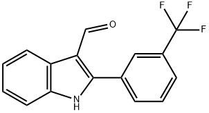 1H-Indole-3-carboxaldehyde,2-[3-(trifluoromethyl)phenyl]-(9CI) 结构式