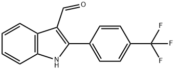 1H-Indole-3-carboxaldehyde,2-[4-(trifluoromethyl)phenyl]-(9CI) Structure