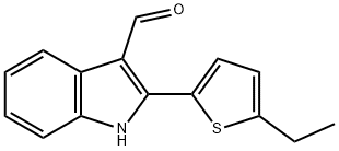 1H-Indole-3-carboxaldehyde,2-(5-ethyl-2-thienyl)-(9CI),590390-90-2,结构式