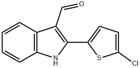 1H-Indole-3-carboxaldehyde,2-(5-chloro-2-thienyl)-(9CI),590390-91-3,结构式