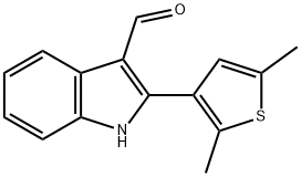 1H-Indole-3-carboxaldehyde,2-(2,5-dimethyl-3-thienyl)-(9CI),590390-92-4,结构式