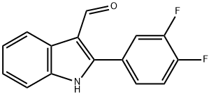 1H-Indole-3-carboxaldehyde,2-(3,4-difluorophenyl)-(9CI),590390-94-6,结构式