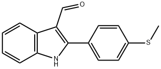 1H-Indole-3-carboxaldehyde,2-[4-(methylthio)phenyl]-(9CI) 结构式