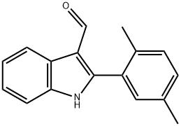 2-(2,5-二甲基苯基)-1H-吲哚-3-甲醛,590391-00-7,结构式