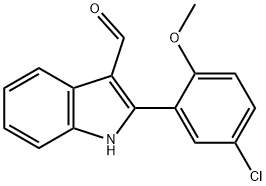 1H-Indole-3-carboxaldehyde,2-(5-chloro-2-methoxyphenyl)-(9CI) Structure